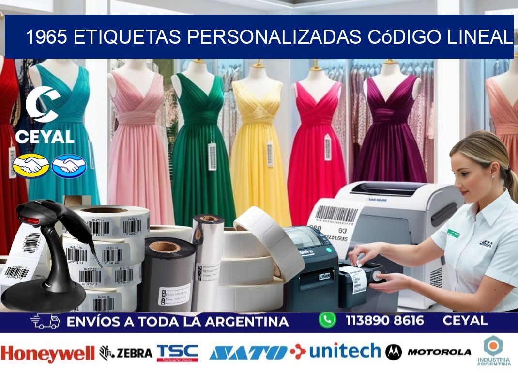 1965 Etiquetas personalizadas código lineal