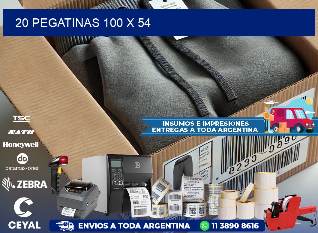 20 PEGATINAS 100 x 54
