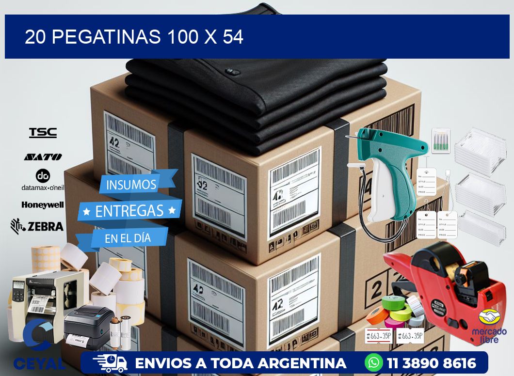 20 PEGATINAS 100 x 54