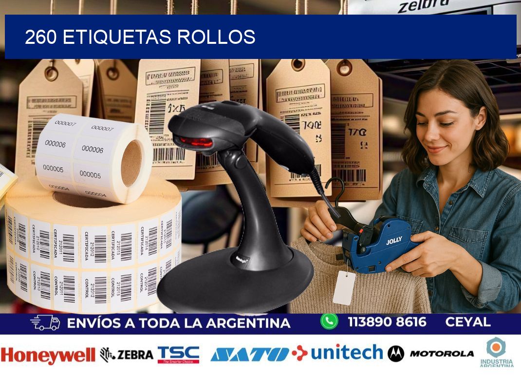 260 etiquetas rollos