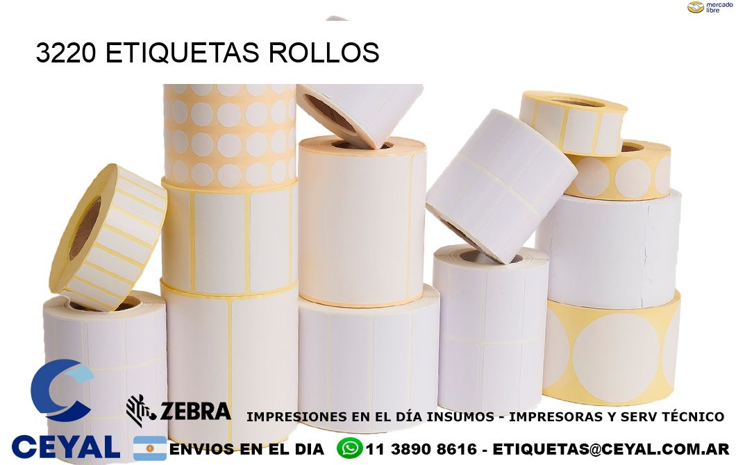 3220 Etiquetas rollos