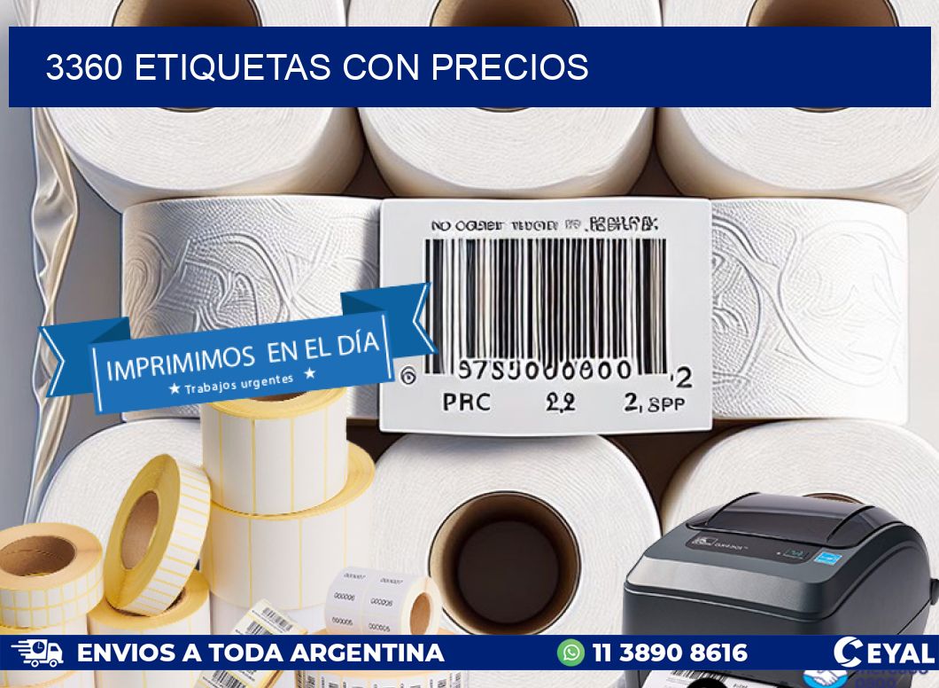 3360 etiquetas con precios