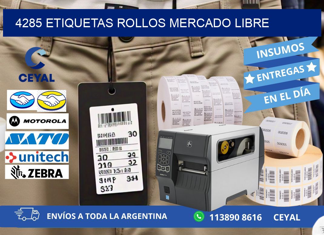 4285 etiquetas rollos MERCADO LIBRE