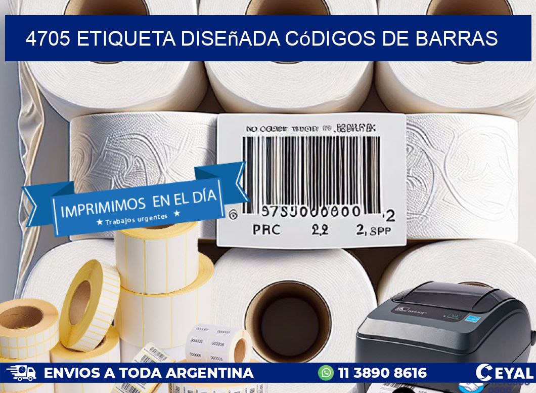 4705 etiqueta diseñada códigos de barras