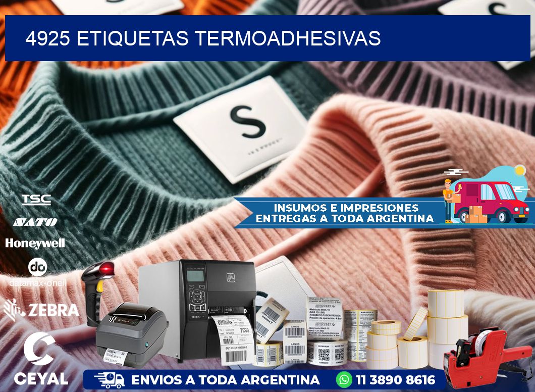 4925 etiquetas termoadhesivas
