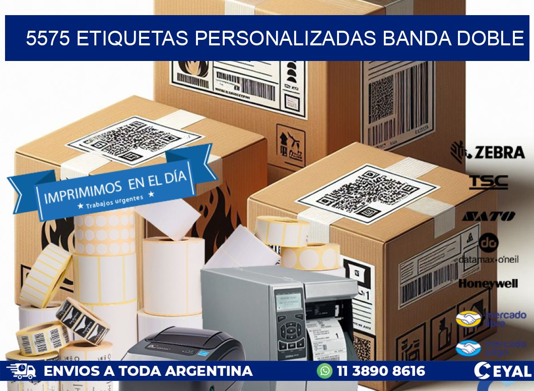 5575 Etiquetas personalizadas banda doble