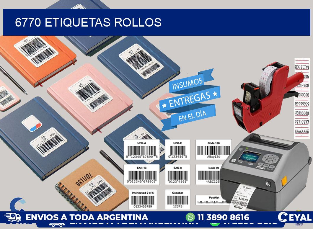 6770 Etiquetas rollos
