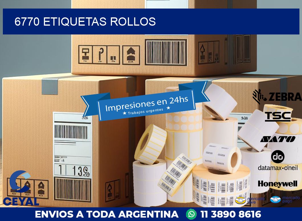6770 Etiquetas rollos