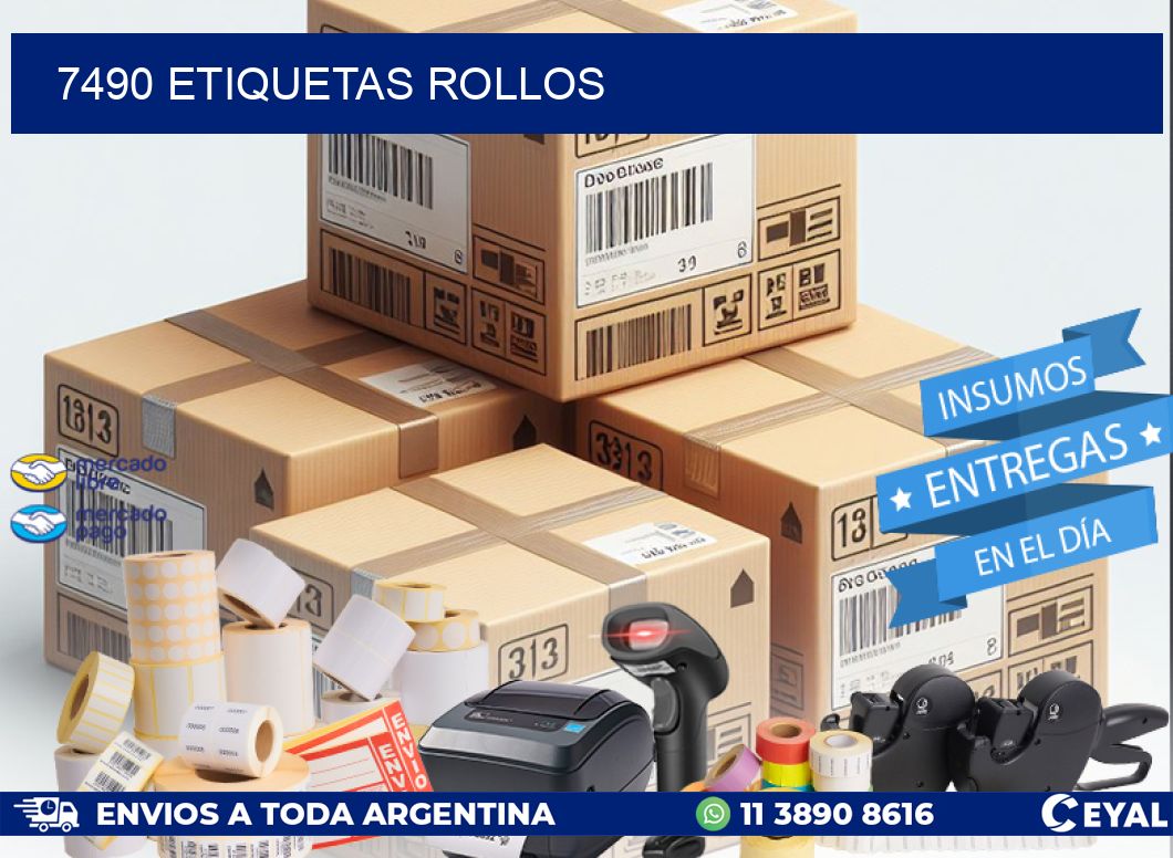 7490 etiquetas rollos