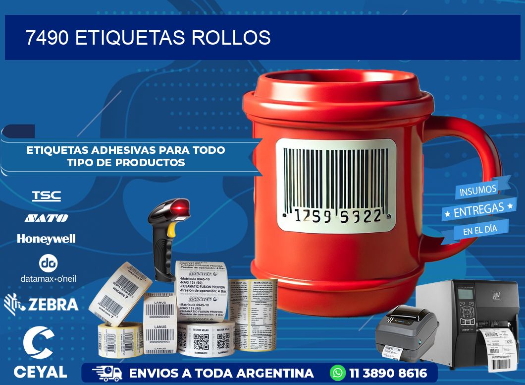 7490 etiquetas rollos