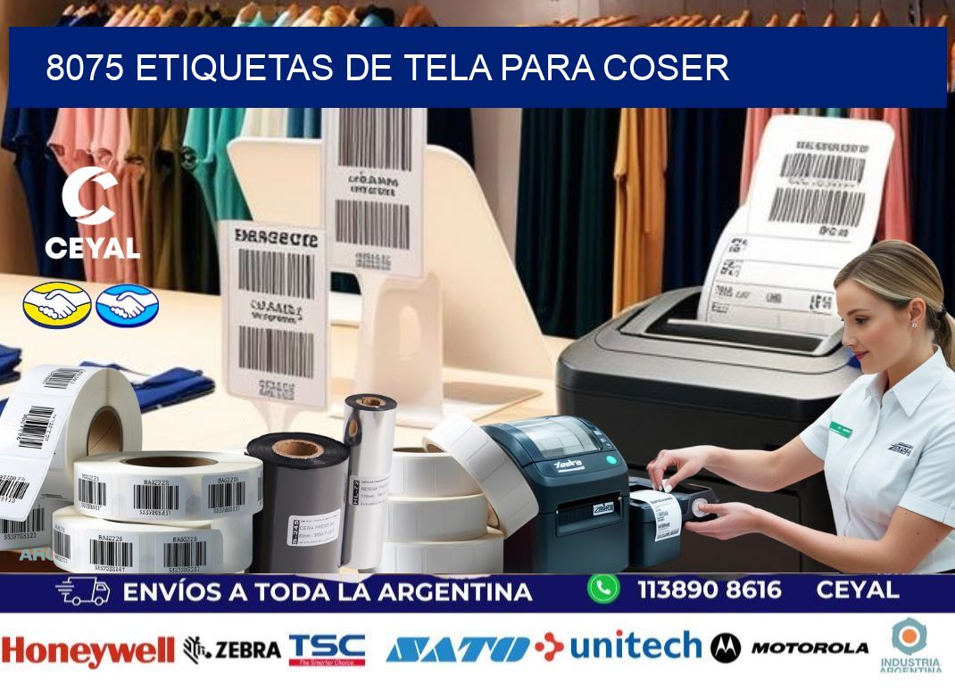 8075 Etiquetas de tela para coser