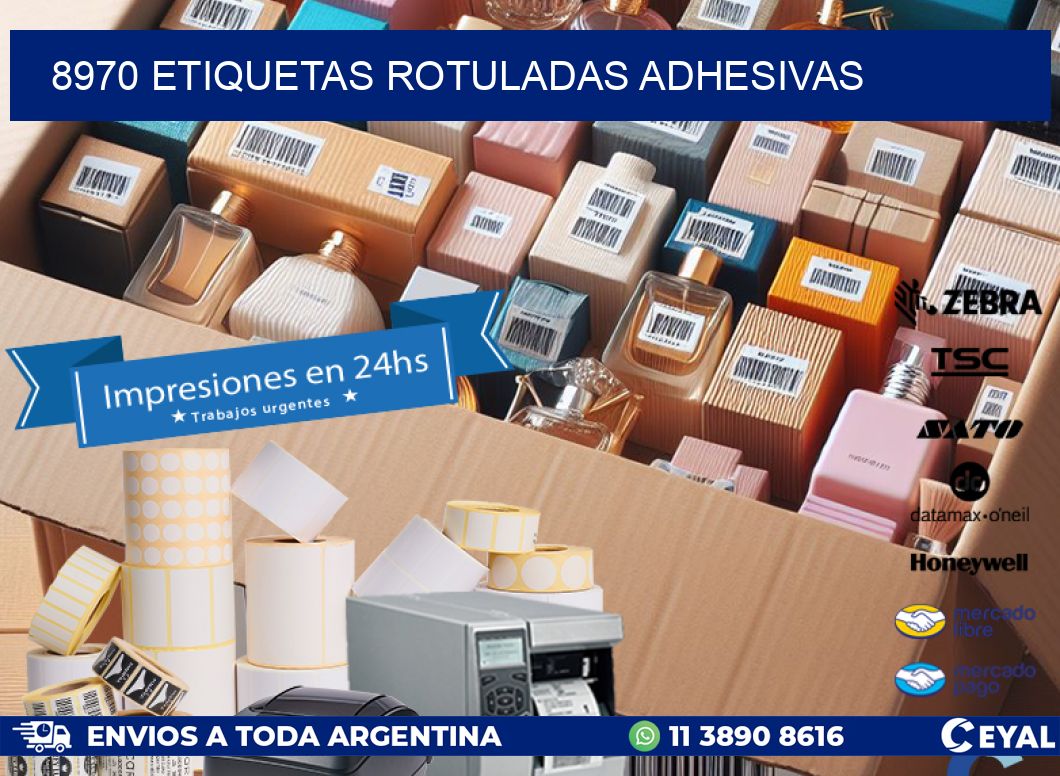 8970 etiquetas rotuladas adhesivas