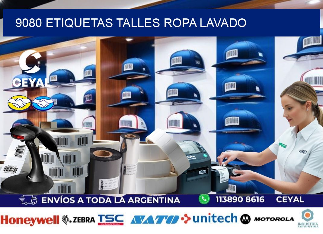 9080 ETIQUETAS TALLES ROPA LAVADO