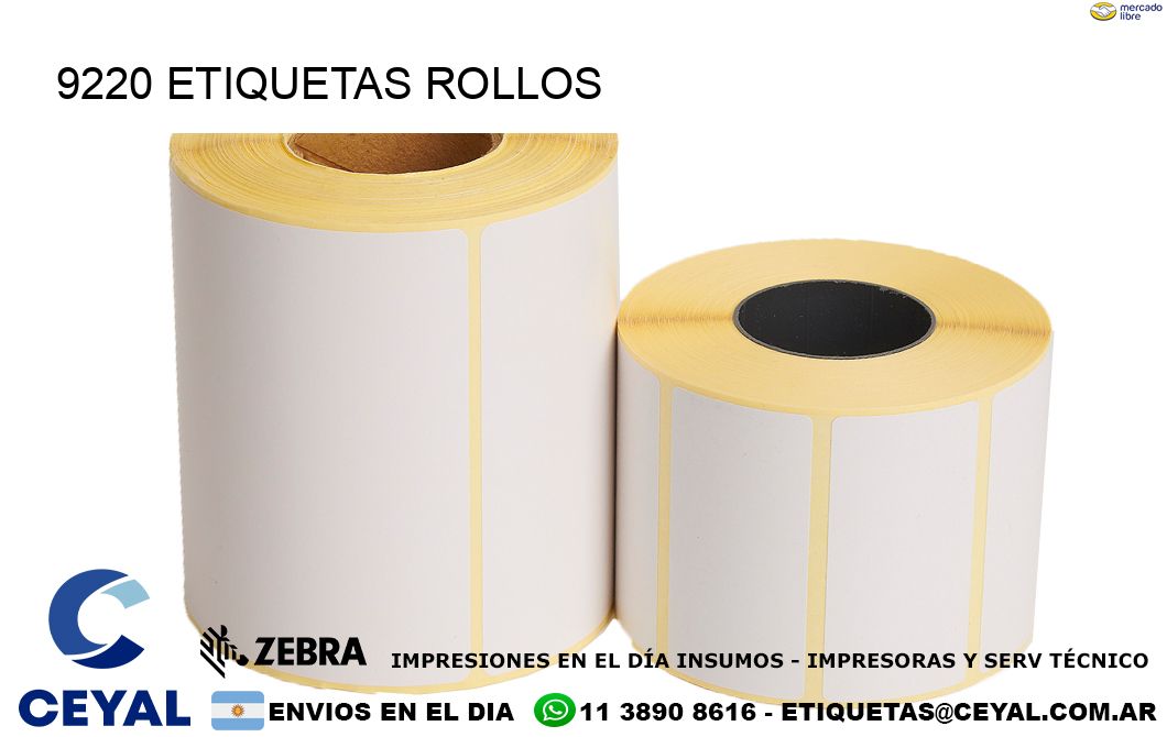 9220 etiquetas rollos