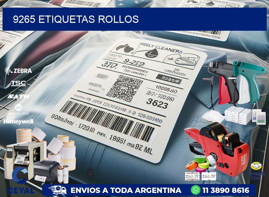 9265 etiquetas rollos