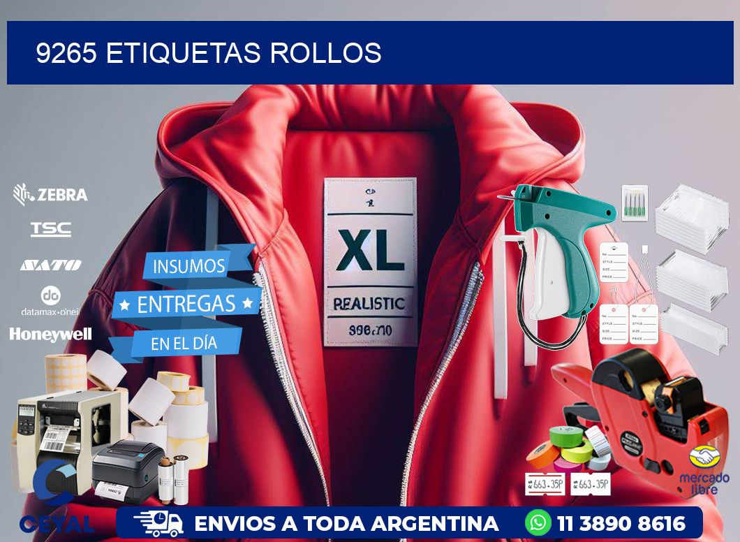 9265 etiquetas rollos