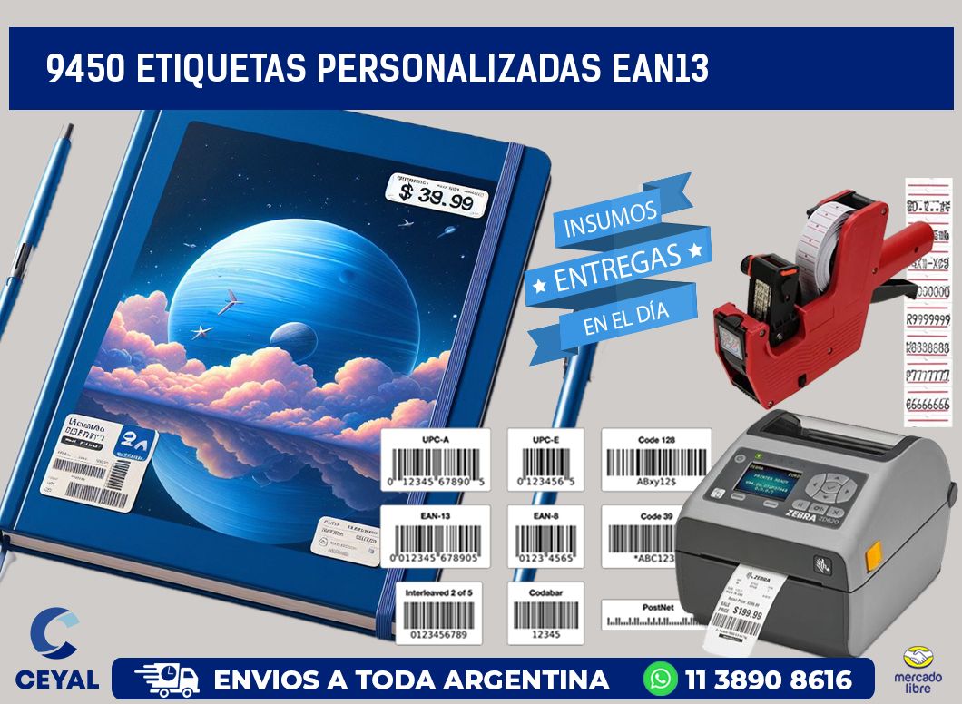 9450 Etiquetas personalizadas ean13