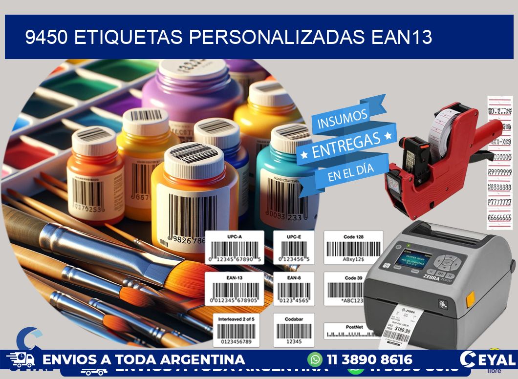 9450 Etiquetas personalizadas ean13