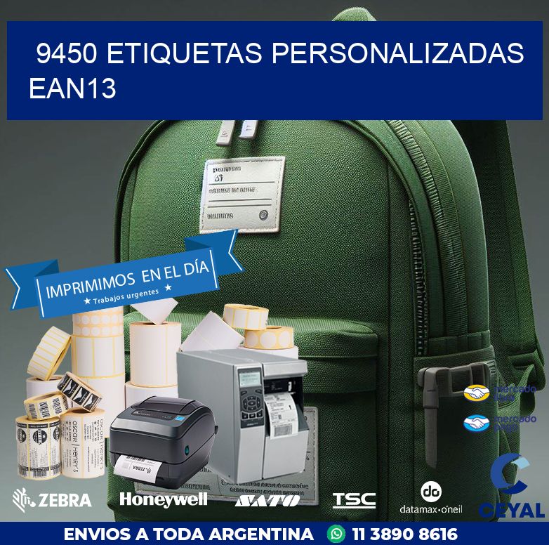9450 Etiquetas personalizadas ean13