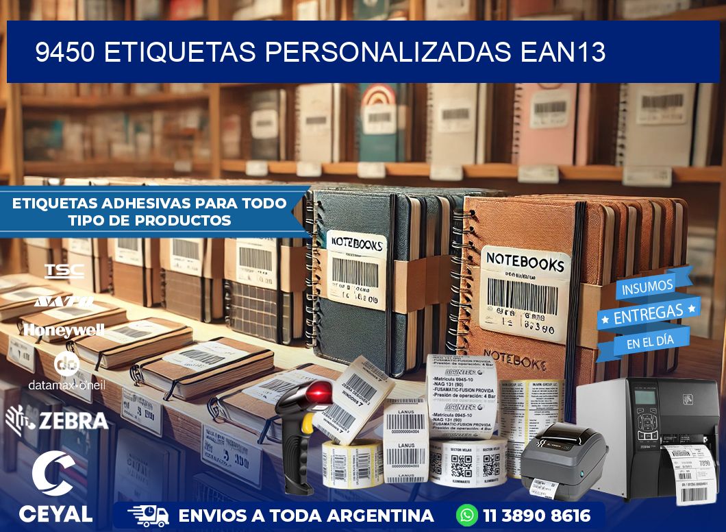 9450 Etiquetas personalizadas ean13