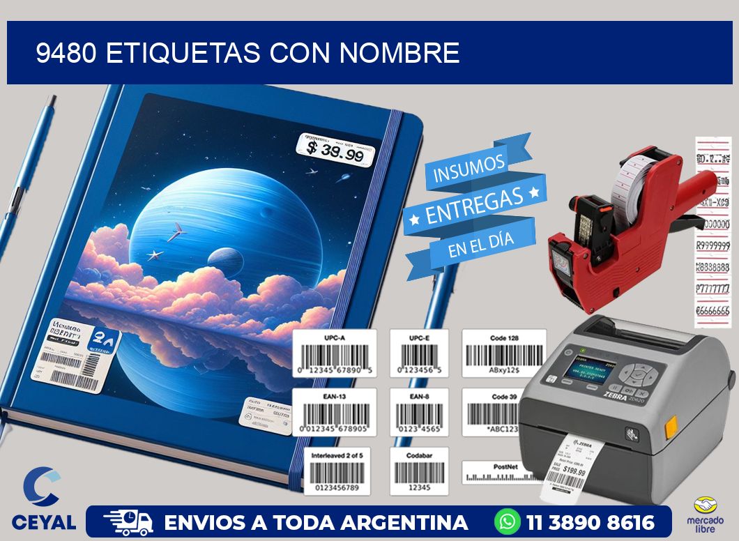 9480 etiquetas con nombre