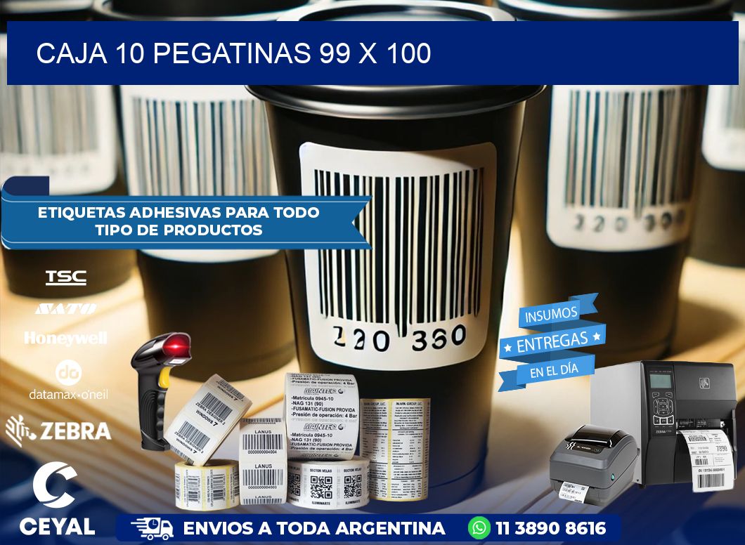 CAJA 10 PEGATINAS 99 x 100