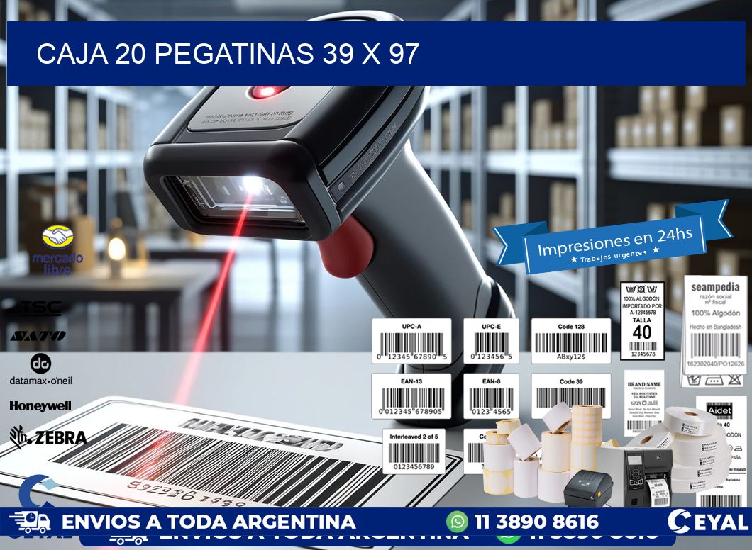 CAJA 20 PEGATINAS 39 x 97