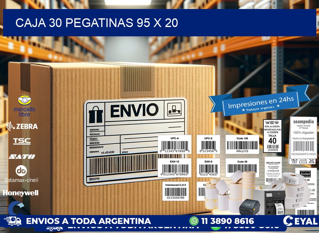 CAJA 30 PEGATINAS 95 x 20