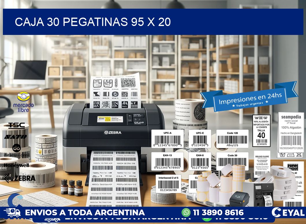 CAJA 30 PEGATINAS 95 x 20