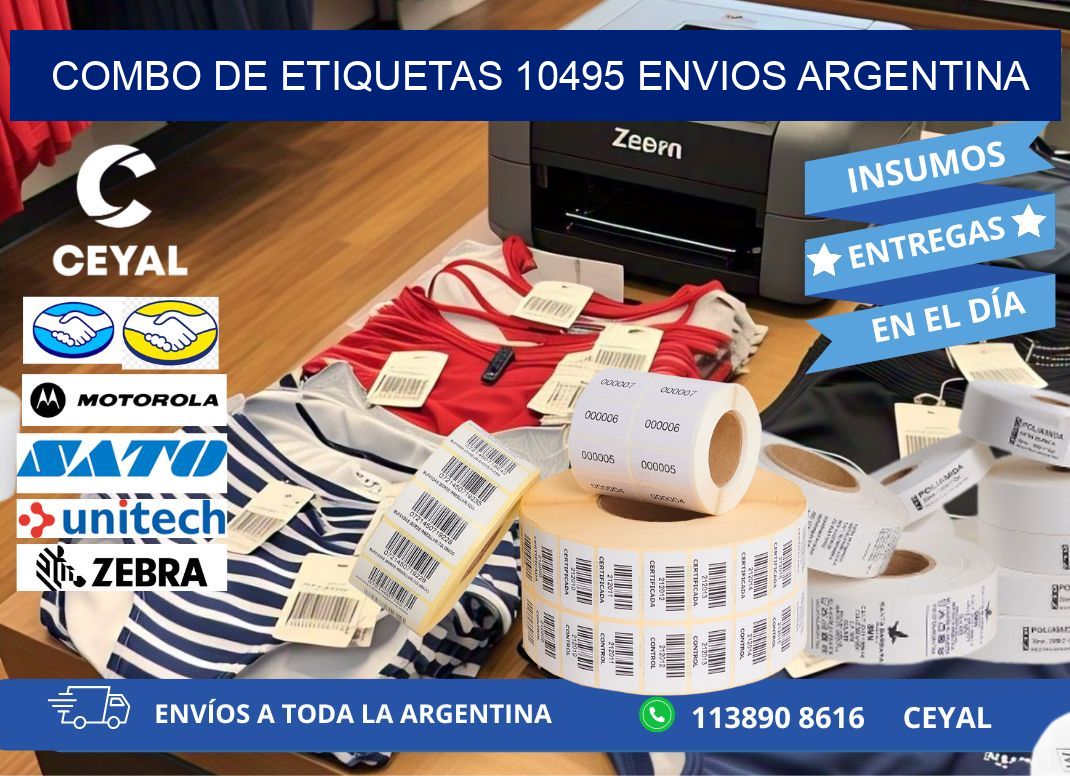 Combo de etiquetas 10495 ENVIOS ARGENTINA
