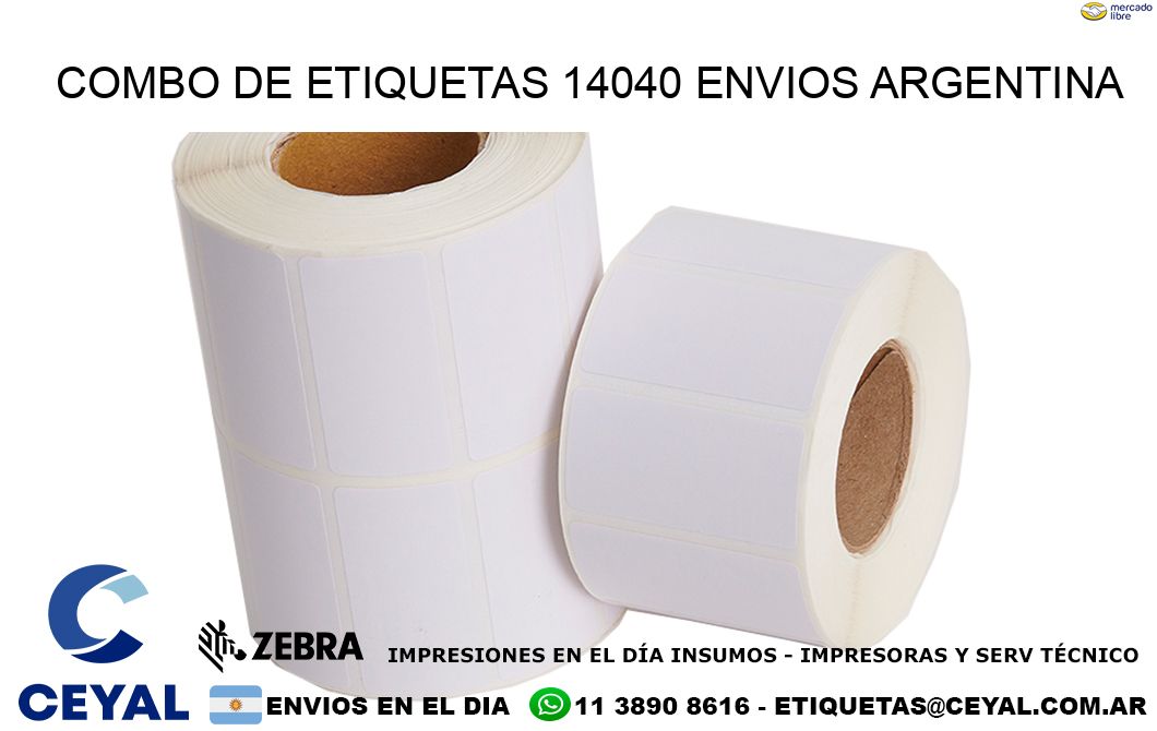 Combo de etiquetas 14040 ENVIOS ARGENTINA