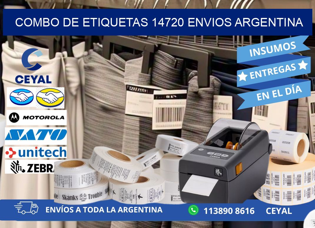 Combo de etiquetas 14720 ENVIOS ARGENTINA