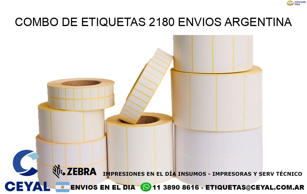 Combo de etiquetas 2180 ENVIOS ARGENTINA