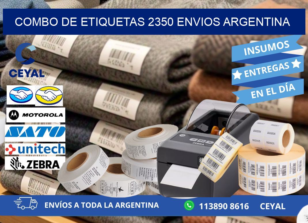 Combo de etiquetas 2350 ENVIOS ARGENTINA