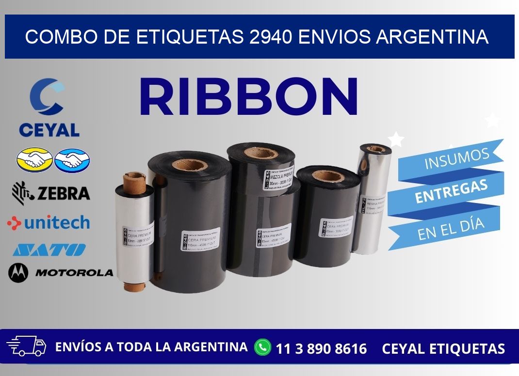 Combo de etiquetas 2940 ENVIOS ARGENTINA
