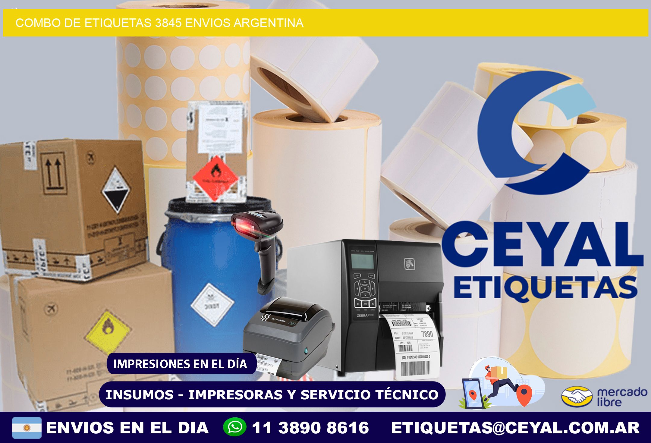 Combo de etiquetas 3845 ENVIOS ARGENTINA
