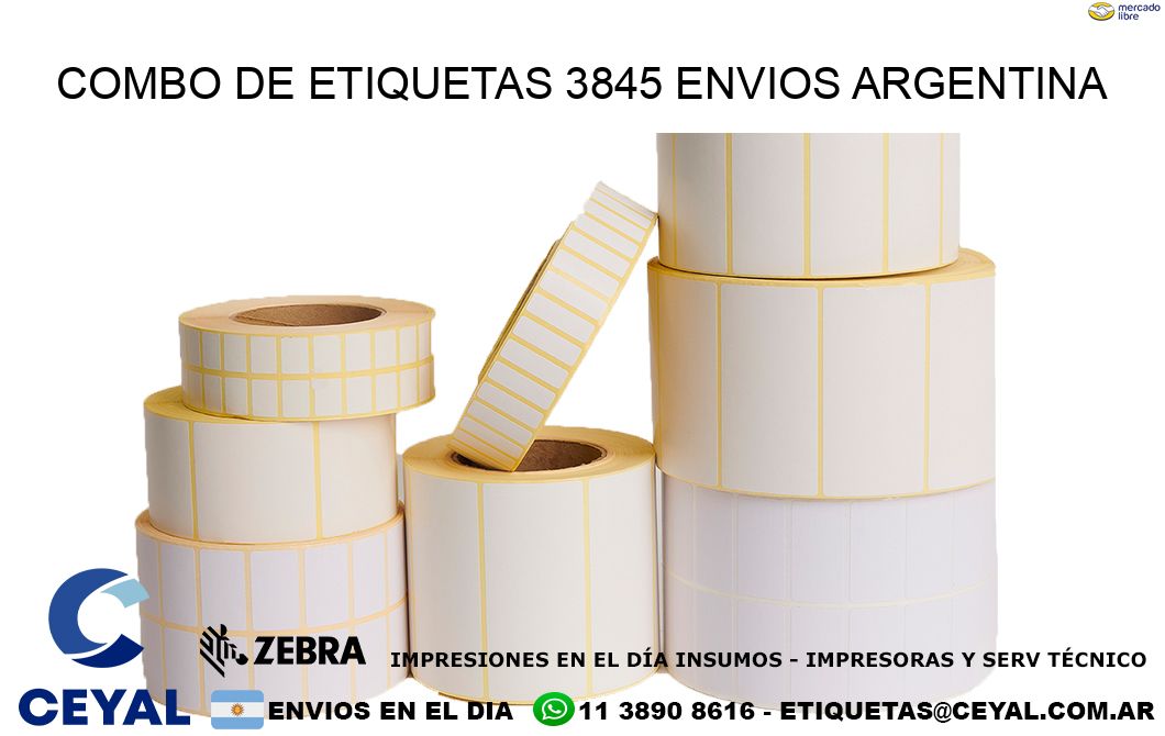 Combo de etiquetas 3845 ENVIOS ARGENTINA