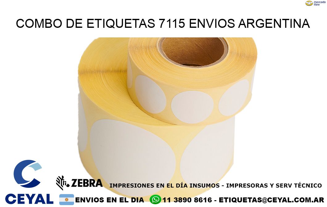 Combo de etiquetas 7115 ENVIOS ARGENTINA