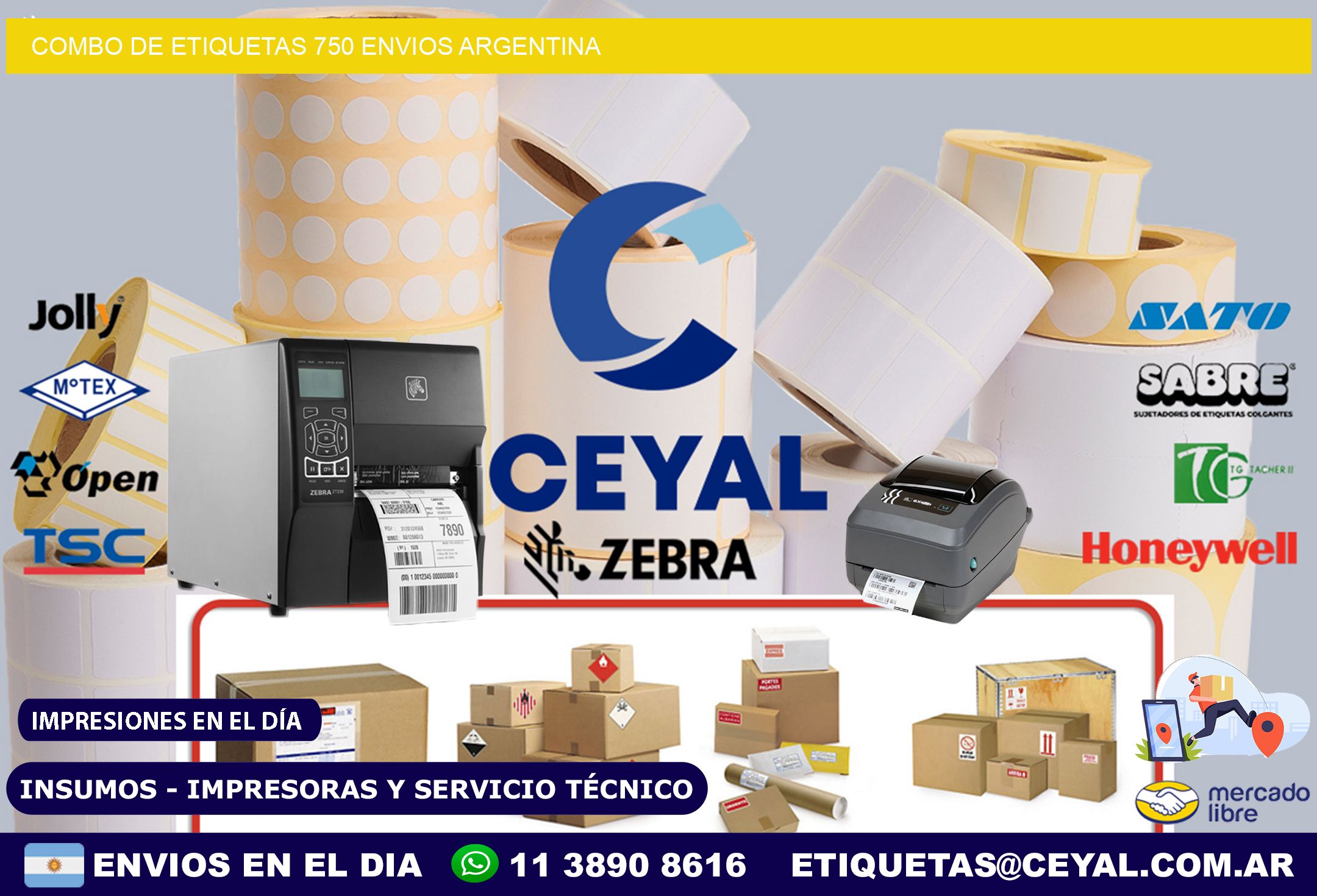 Combo de etiquetas 750 ENVIOS ARGENTINA