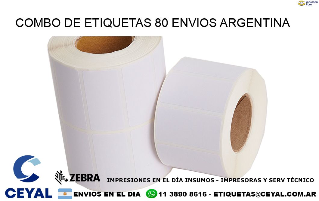 Combo de etiquetas 80 ENVIOS ARGENTINA