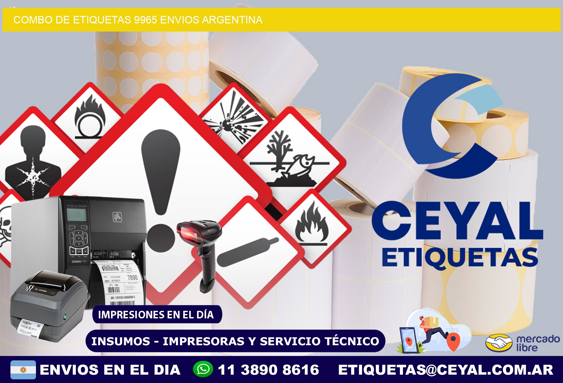 Combo de etiquetas 9965 ENVIOS ARGENTINA