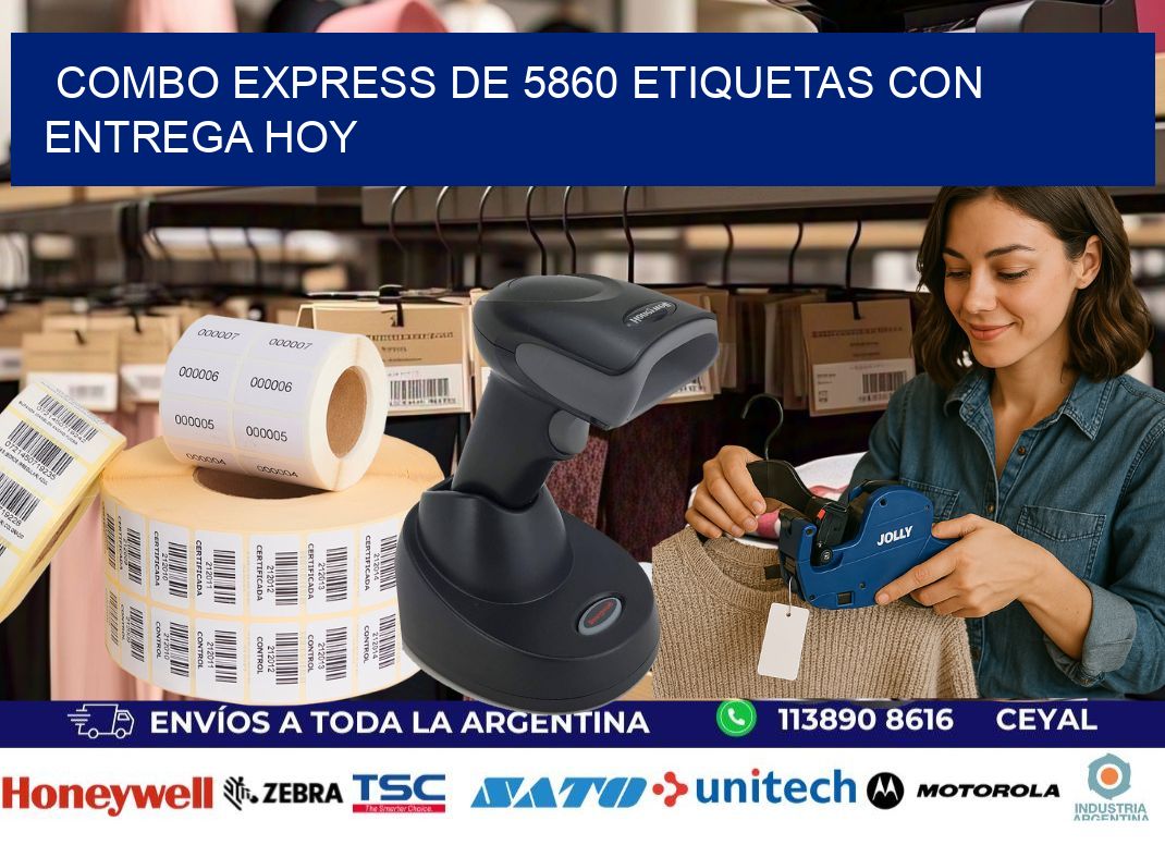 Combo express de 5860 etiquetas con entrega hoy