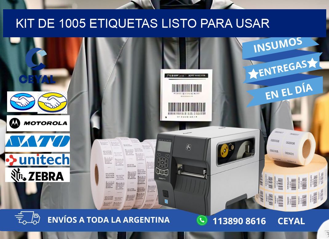 Kit de 1005 etiquetas listo para usar