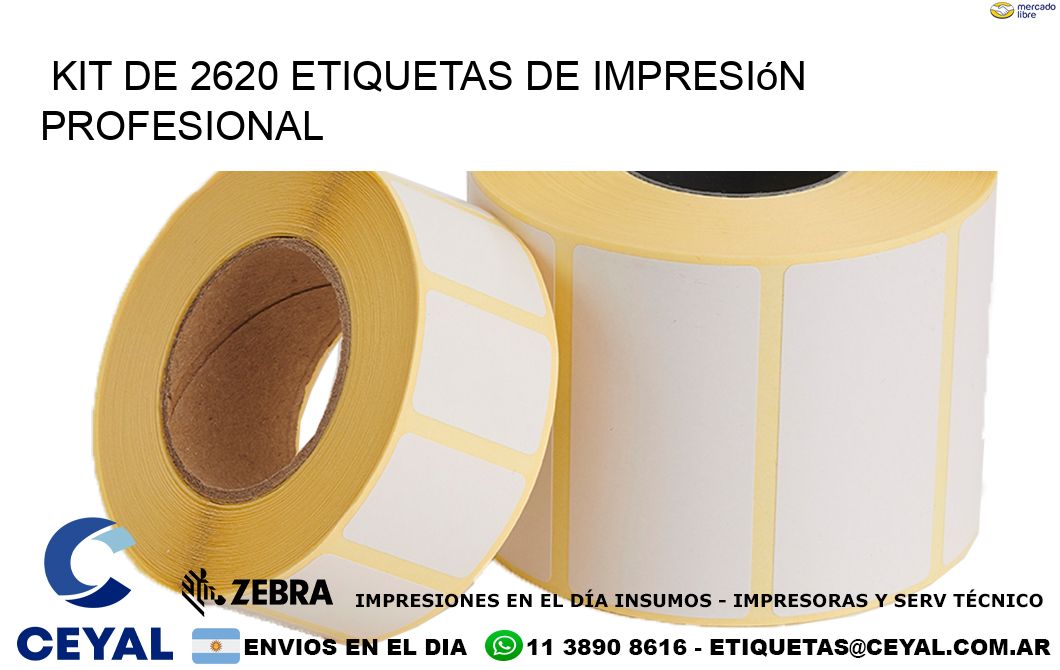Kit de 2620 etiquetas de impresión profesional