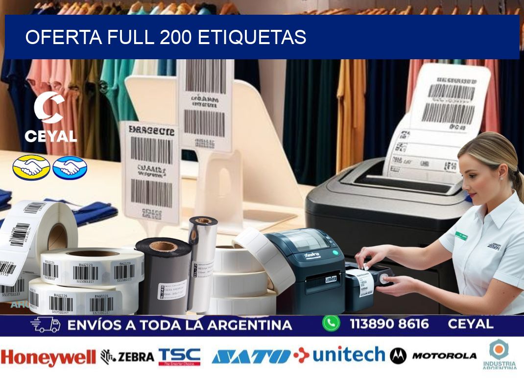 Oferta full 200 etiquetas