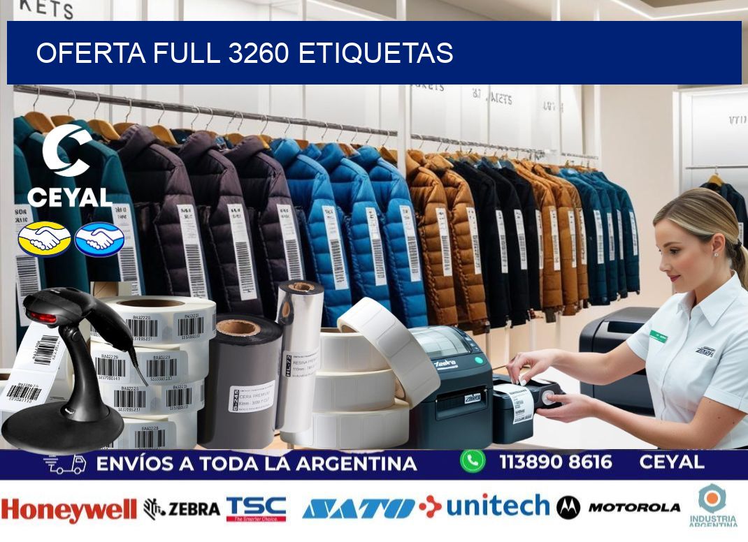 Oferta full 3260 etiquetas