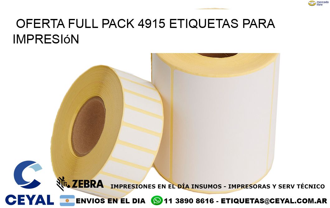 Oferta full pack 4915 etiquetas para impresión