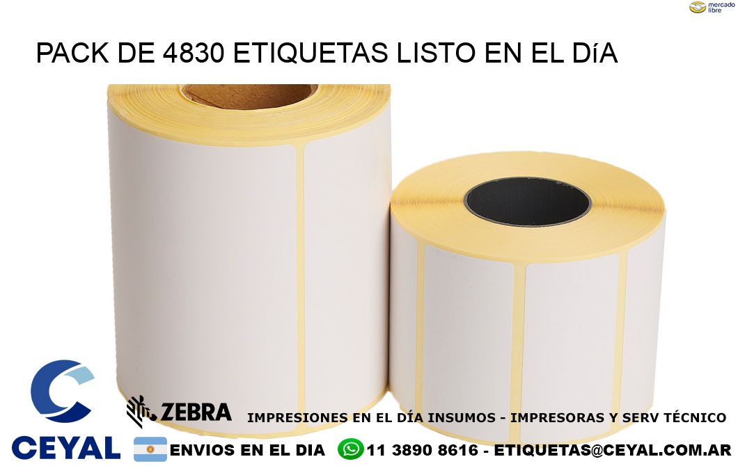 Pack de 4830 etiquetas listo en el día