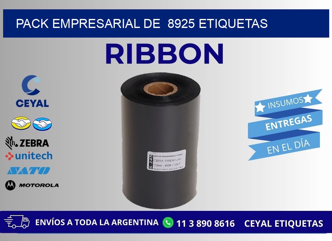 Pack empresarial de  8925 etiquetas