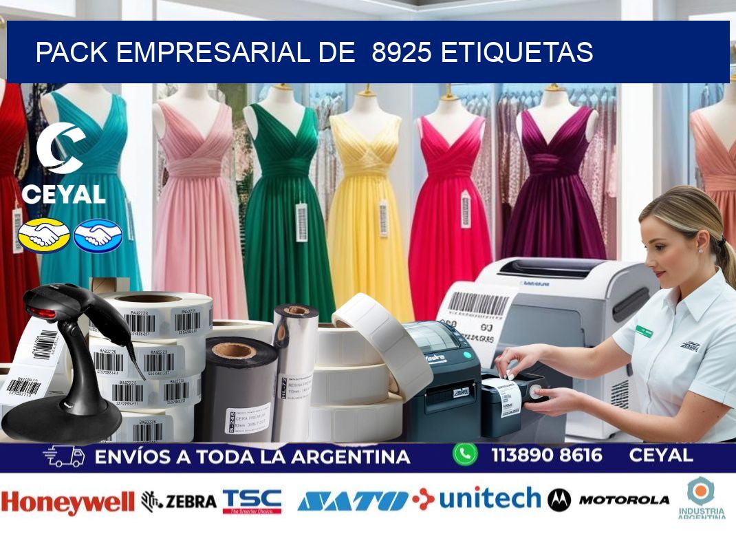 Pack empresarial de  8925 etiquetas